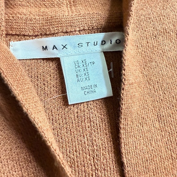 Max Studio Rust Open Front Cardigan Sweater XS – NWT - Picture 6 of 7